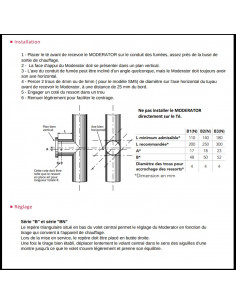 Régulateur de tirage MODERATOR B2 THERMADOR SB2 2