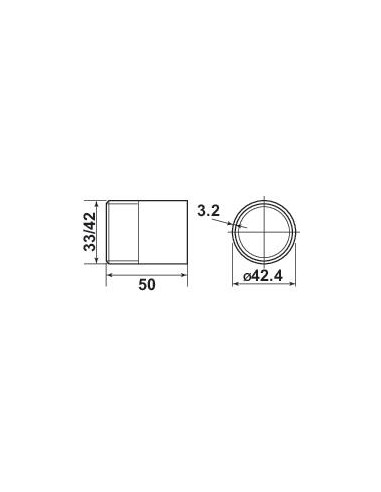 Embout Inox à visser M 1''1 4 L 50mm 101516914