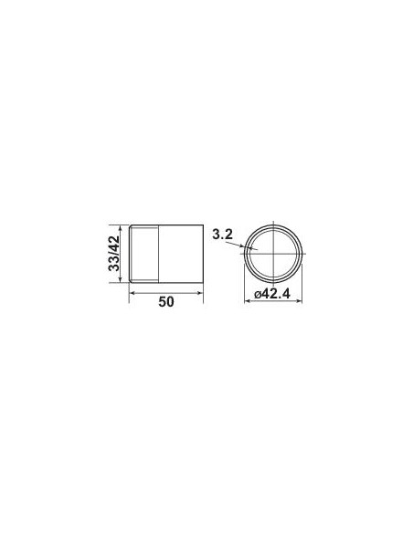 Embout Inox à visser M 1''1 4 L 50mm 101516914