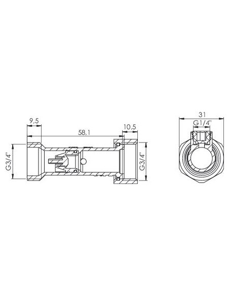 Clapet antipollution à double purge - Type EA 3 4" 105010204