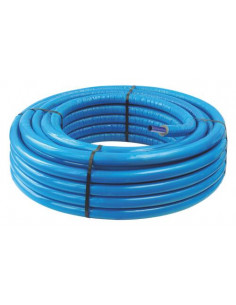 Tube P.E.R pré-gainé isolé bleu PEX B diam 20 50M 1130-20-50S