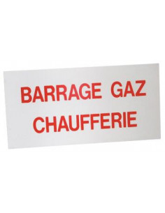 ETIQ. BARRAGE GAZ CHAUFFERIE 1155
