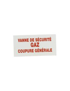 ETIQ. VANNE GAZ COUPURE GENERALE 1156