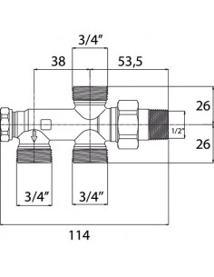 Distributeur monotube à raccordement au sol 15 21 1317 2