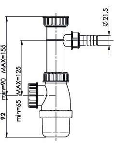SIPHON PLASTIQUE REGLABLE AVEC PRISE 186-40 2