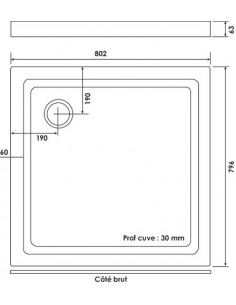 RECEVEUR DE DOUCHE 80X80 NF 201010401 2