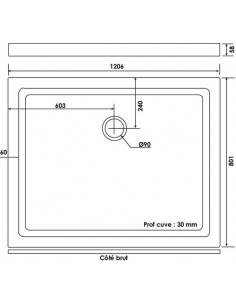 RECEVEUR DE DOUCHE 80X120 NF 201010404 2