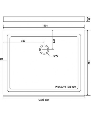 RECEVEUR DE DOUCHE 80X120 NF 201010404