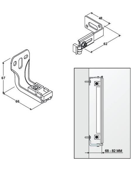 JEU DE 2 CONSOLES RAD ACIER SANS ETRIER 23330