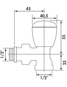 Robinet simple réglage équerre 1 2" 2482-15 2