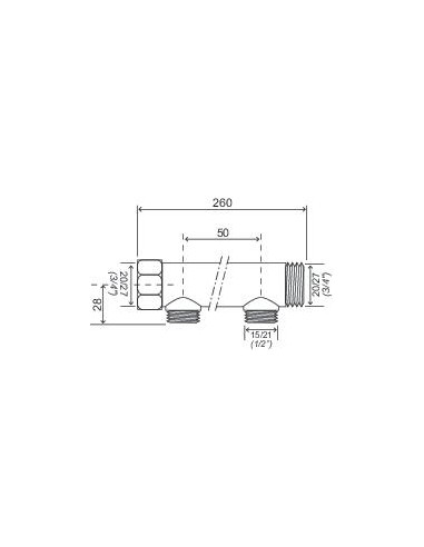 Collecteur de distribution laiton à portée plate Nu 5 Sorties 3 4" 2745-05-20