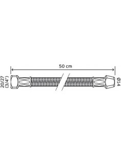 Flexible à 1 écrou tournant et 1 raccord bicône pour tube cuivre 500 F3 4"Cu14 2985-14 2