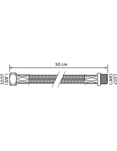 Flexible à 1 écrou tournant et 1 raccord mâle 300 M3 8"F3 8" 2985-16