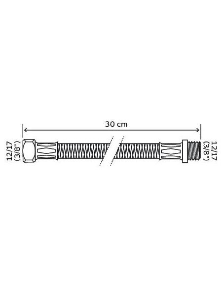 Flexible à 1 écrou tournant et 1 raccord mâle 300 M3 8"F3 8" 2985-16