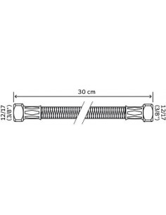 Flexible de raccordement sanitaire double femelle 300 FF3 8" 2985-17 2