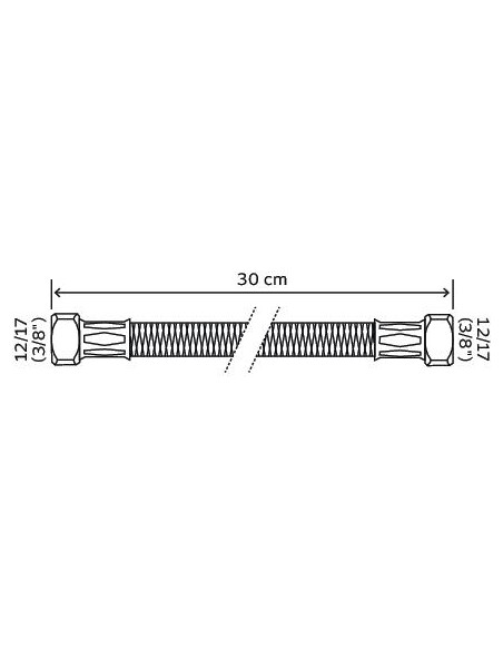 Flexible de raccordement sanitaire double femelle 300 FF3 8" 2985-17