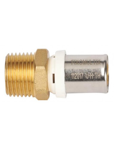 Raccord à Sertir Droit Mâle fixe diam 26 F1" 30311-26-26