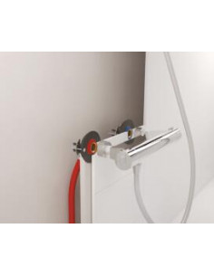 Module de fixation de robinetterie Bain-douche FIXOPLAC pour P.E.R - plaque standard ou hydrofuge diam 12 F1 2" 303510103 2