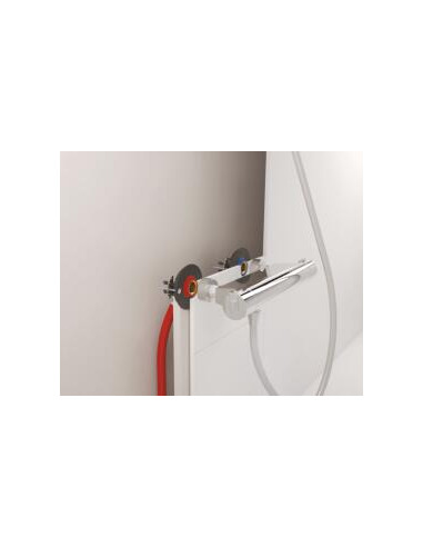 Module de fixation de robinetterie Bain-douche FIXOPLAC pour P.E.R - plaque standard ou hydrofuge diam 12 F1 2" 303510103