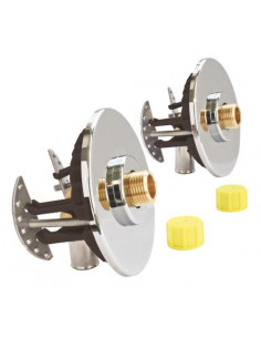 Module de fixation de robinetterie Lavabo sous Evier FIXOPLAC pour P.E.R - plaque standard ou hydrofuge diam 12 M3 8" 303510105