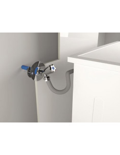 Module de fixation de robinetterie Machines à laver FIXOPLAC pour P.E.R - plaque standard ou hydrofuge diam 12 F1 2" 303510111 2