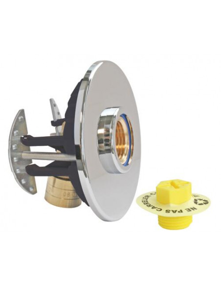 Module de fixation de robinetterie Machines à laver FIXOPLAC pour P.E.R - plaque standard ou hydrofuge diam 16 F1 2" 303510210
