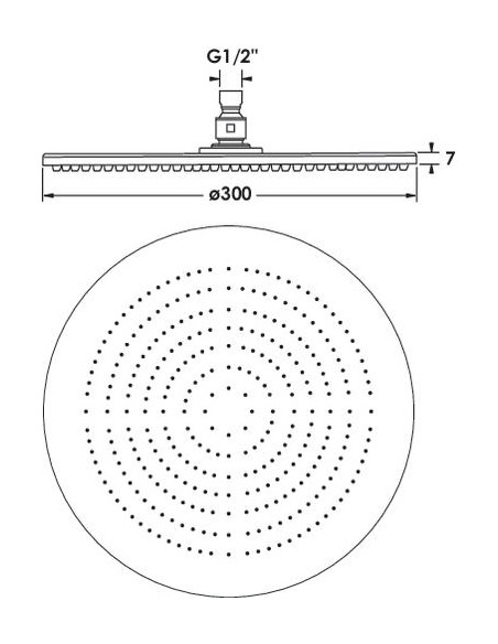 Douche de tête Ronde Diam 300 mm Ultra p 3130
