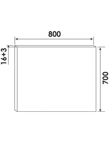 Miroir à suspendre H.700 x 800 mm 322080