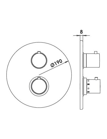 Set déco Mit Therm Encastré Rond'o 3311