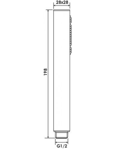 DOUCHETTE CUBE LAITON 1 JET CHROME 3353