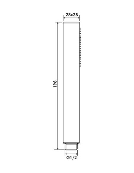 DOUCHETTE CUBE LAITON 1 JET CHROME 3353
