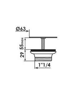 BONDE GRILLE 1''1 4 MP BIDET LAVABO 362-23 2