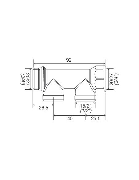Collecteur de distribution laiton EASYLOCK Nu 2 Sorties 3 4" 4015-02-20