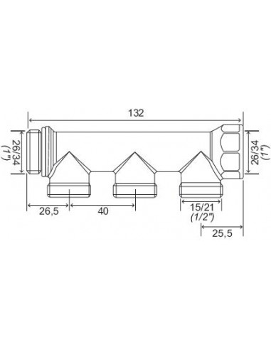 Collecteur de distribution laiton EASYLOCK Nu 3 Sorties 1" 4015-03-26