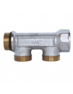 Collecteur de distribution laiton EASYLOCK Nu 2 Sorties 3 4" 4020-02-20 2