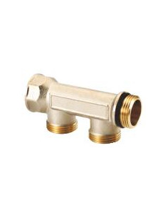 Collecteur de distribution laiton EASYLOCK Nu 2 Sorties 1" 4020-02-26