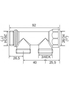 Collecteur de distribution laiton EASYLOCK Nu 2 Sorties 1" 4020-02-26 2