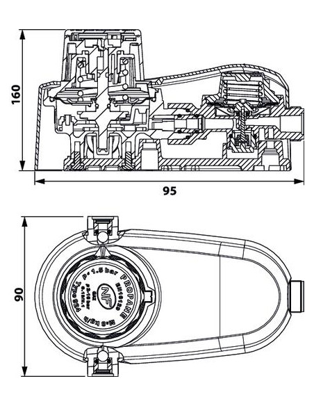 DETENDEUR INV. LIMITEUR AUTO PROPANE NF 44360