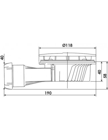 BONDE DOUCHE EXTRA PLATE SLIM+ 502012038