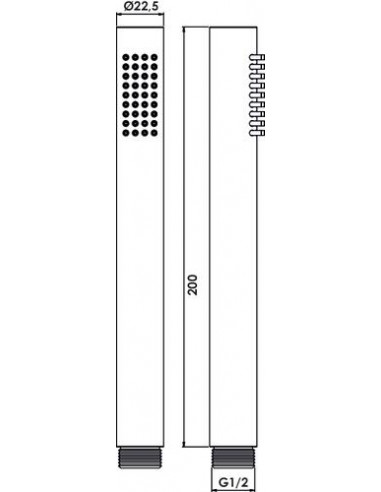 Douchette laiton noir mat 503013025