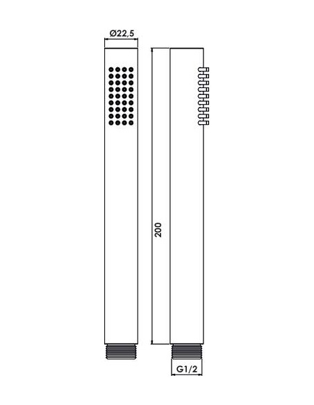 Douchette laiton noir mat 503013025