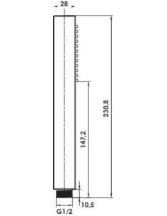 Douchette ABS noir mat monojet carré TR 503013030 2