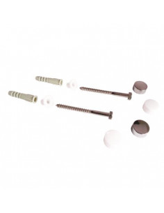 2 FIX. WC BIDET LAIT. NICKELE&2CABOCHONS 5835-20