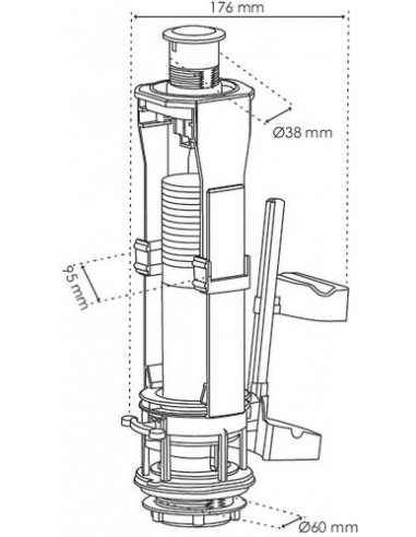 Soupape à poussoir double Porcher 5900
