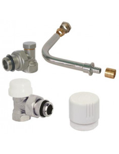 Pack de raccordement arrière avec robinet thermostatisable à glissement PER diam 16 5943-7
