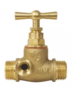 Robinet d'arrêt double mâle à purge à épaulement Potence 1 2" 60-15 2