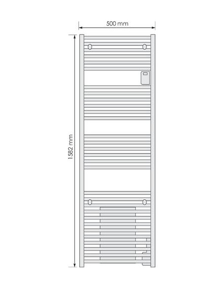 SECHE SERVIETTE ELEC DORIS 750W BLC BRIL 608015710