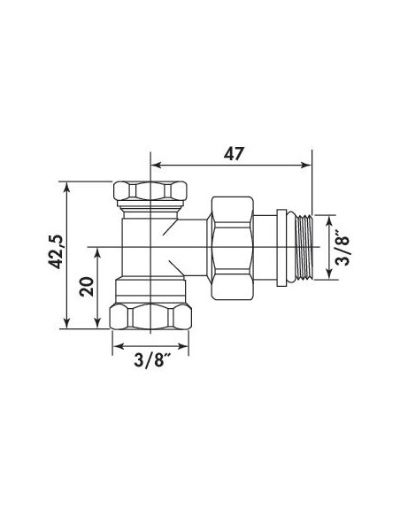 Coude de réglage Equerre 3 8 7236-12