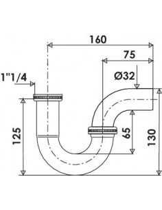 SIPHON TUBE LAVABO 1"1 4 757-33 2