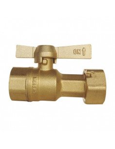 Robinet d'arrêt compteur droit à boisseau sphérique Entrée femelle F3 4"-F3 4" 80-20-20 2